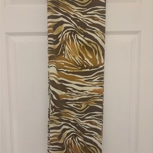 Zebra Print Scarf in Brown and Tan